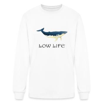 Funny Dachshund Low Life - Men's Long Sleeve T-Shirt - white - Front