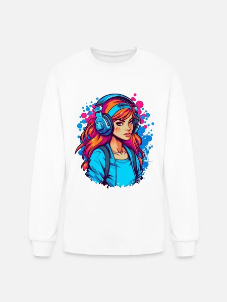 Gamer Girl - Men's Long Sleeve T-Shirt - white