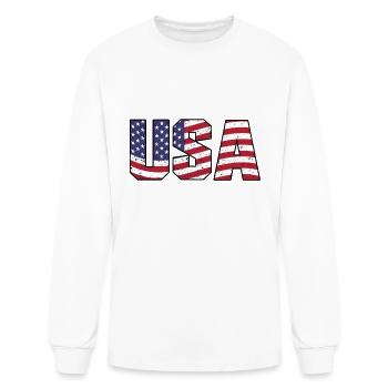 ÉTATS-UNIS - T-shirt à manches longues Homme - blanc - Devant