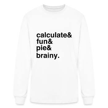Calculate Joy Pie Lover Clever Challenge - Men's Long Sleeve T-Shirt - white - Front