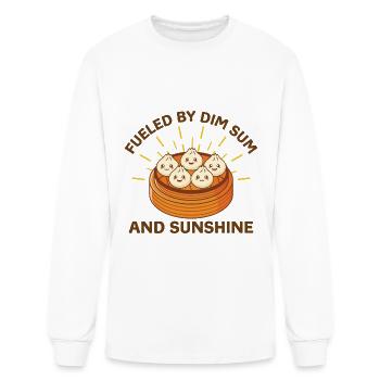 Cute Cartoon Funny Dim Sum Lovers Foodie Design - Men's Long Sleeve T-Shirt - white - Front