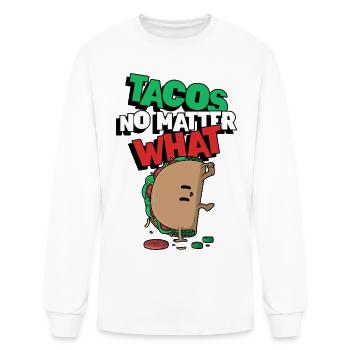 Tacos No Matter What - Men's Long Sleeve T-Shirt - white - Front