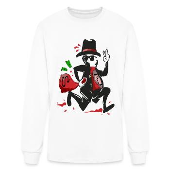 Thief with mask - Men's Long Sleeve T-Shirt - white - Front
