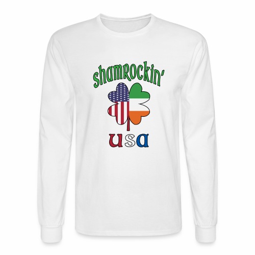 Shamrock USA Good Luck Four Leaf Clover St Paddy's - Men's Long Sleeve T-Shirt