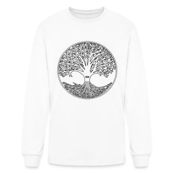 Wise Mystical Tree - Men's Long Sleeve T-Shirt - white - Front