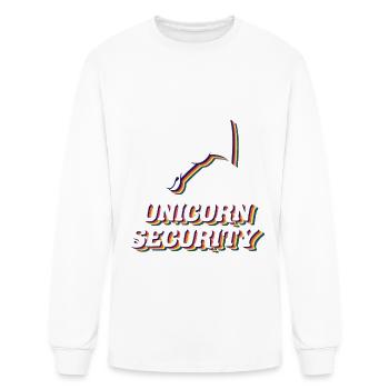 unicorn security funny unicorn bouncer - Men's Long Sleeve T-Shirt - white - Front