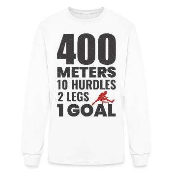 Hurdles Hurdling Hurdler Running Runner Athletes - Men's Long Sleeve T-Shirt - white - Front
