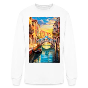 Vintage Venice Poster - Men's Long Sleeve T-Shirt - white - Front