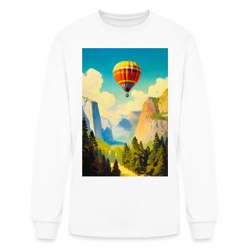 Yosemite Travel Poster - Men's Long Sleeve T-Shirt - white - Front