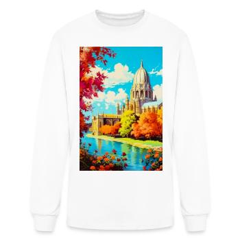 Oxford Travel Poster - Men's Long Sleeve T-Shirt - white - Front
