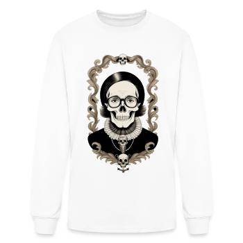 Optics Skull - Men's Long Sleeve T-Shirt - white - Front