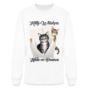 Kitty Whiskers - Men's Long Sleeve T-Shirt - white - Front