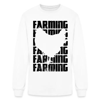 Farming - Men's Long Sleeve T-Shirt - white - Front