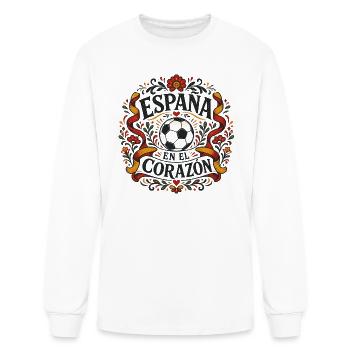 Espana_En_El_Corazon Spain Football Support Soccer - Men's Long Sleeve T-Shirt - white - Front
