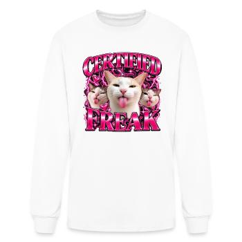 Certified Freak Cat Trio funny cats  - Men's Long Sleeve T-Shirt - white - Front
