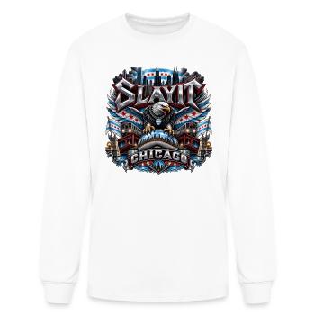 SlayCity Chicago - Men's Long Sleeve T-Shirt - white - Front