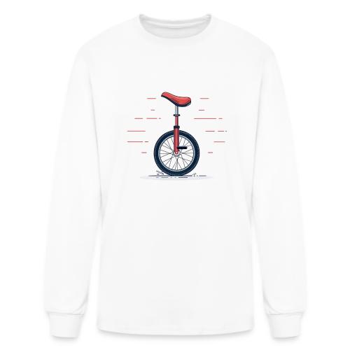 Bold Graphic Unicycle - Men's Long Sleeve T-Shirt