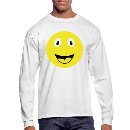 Yellow Happy Face Print - Men's Long Sleeve T-Shirt