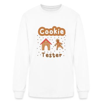 Christmas Funny Kid Cookie Tester Cadeau de Noël - T-shirt à manches longues Homme - blanc - Devant