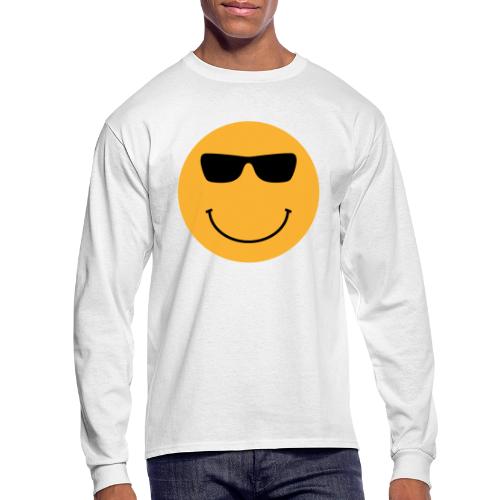 Orange Face with Sunglasses - Men's Long Sleeve T-Shirt
