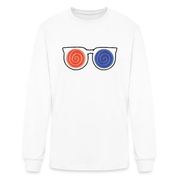 Hypnotic 3D Glasses - Men's Long Sleeve T-Shirt - white - Front