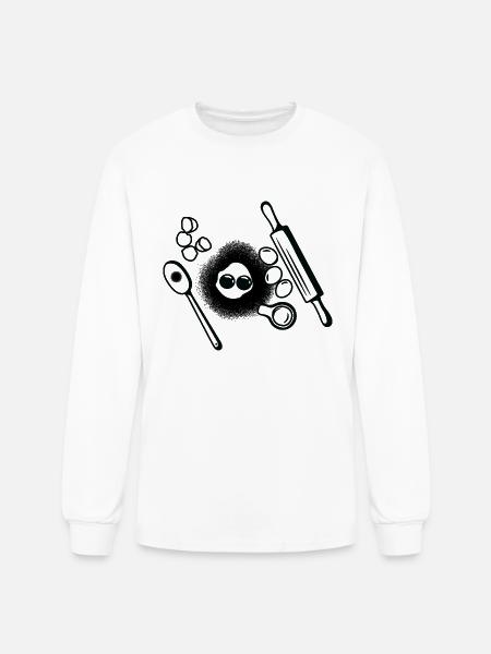 Baking Ingredients Sketch - Men's Long Sleeve T-Shirt - white