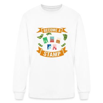 Stamp Collector Stamp Collecting Book Philatelist - Men's Long Sleeve T-Shirt - white - Front