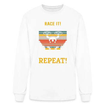 Race It Crash It Fix It Repeat - Men's Long Sleeve T-Shirt - white - Front