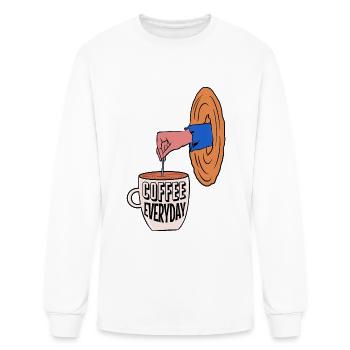 Coffee everyday - Men's Long Sleeve T-Shirt - white - Front