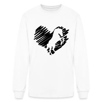 I Heart Horses - Men's Long Sleeve T-Shirt - white - Front