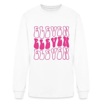 Eleven 11th Birthday Pink For Girls 11 Years Old - Men's Long Sleeve T-Shirt - white - Front