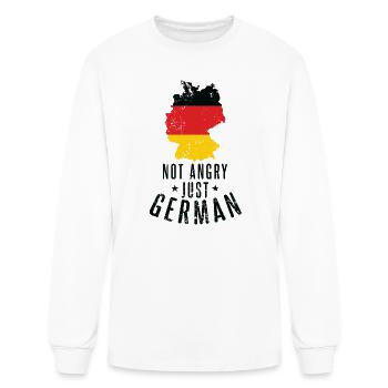 Germany Not Angry Just German - Men's Long Sleeve T-Shirt - white - Front