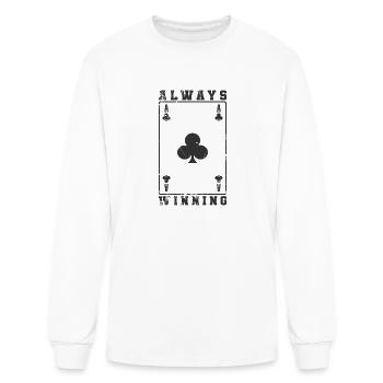 Always Winning Ace of Clubs Poker or Skat - Men's Long Sleeve T-Shirt - white - Front