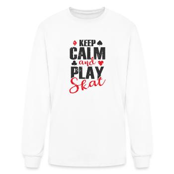Keep Calm and play Skat Card Game Irritate - Men's Long Sleeve T-Shirt - white - Front