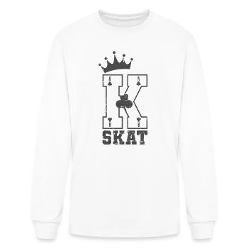 Skat King Clubs Ace Crown Card Game - Men's Long Sleeve T-Shirt - white - Front