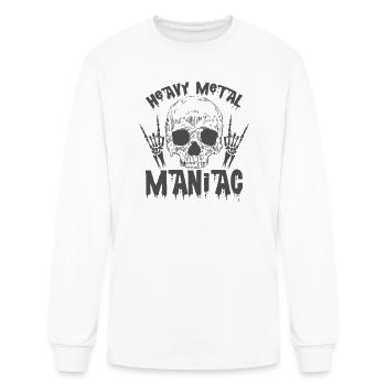 Heavy Metal Maniac Music Band Genre - Men's Long Sleeve T-Shirt - white - Front