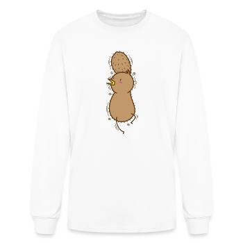 Kiwi Bird plays Basketball with Kiwi Fruit - Men's Long Sleeve T-Shirt - white - Front