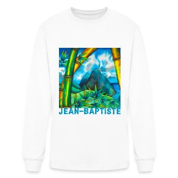 St. Lucia Pitons & Bamboo - Men's Long Sleeve T-Shirt - white - Front