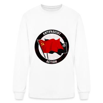 Antifascist Action - Men's Long Sleeve T-Shirt - white - Front