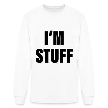 I'm Stuff Funny Couple I Was Doing Stuff - Men's Long Sleeve T-Shirt - white - Front