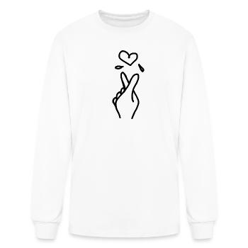 Heart hand - Men's Long Sleeve T-Shirt - white - Front