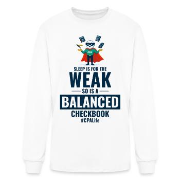 CPA Superhero: Juggling Calculators with a Wink - Men's Long Sleeve T-Shirt - white - Front