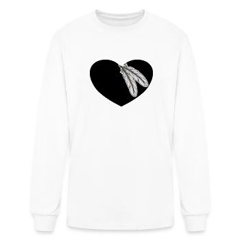 Native American Heart Indigenous Native American - Men's Long Sleeve T-Shirt - white - Front