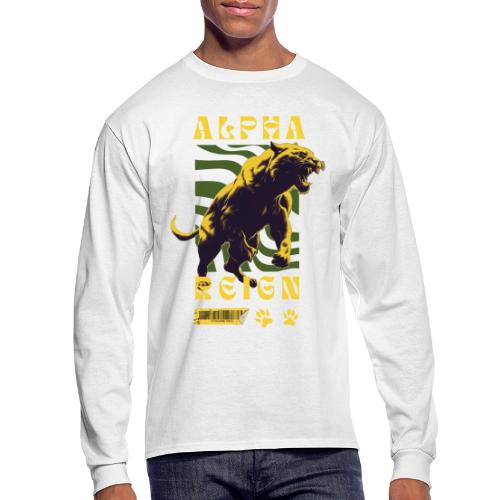 Unleash The Inner Alpha: Fierce Animal Print - Men's Long Sleeve T-Shirt