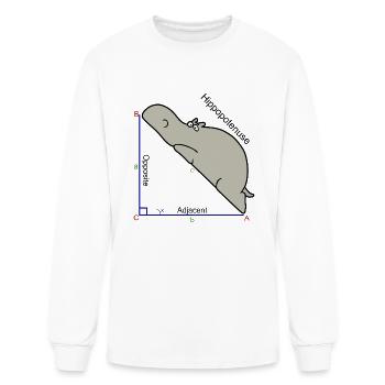 Hypotenuse math humor - Men's Long Sleeve T-Shirt - white - Front