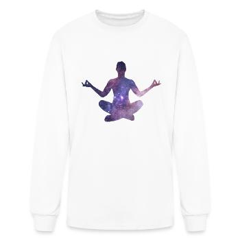 Meditate - Men's Long Sleeve T-Shirt - white - Front