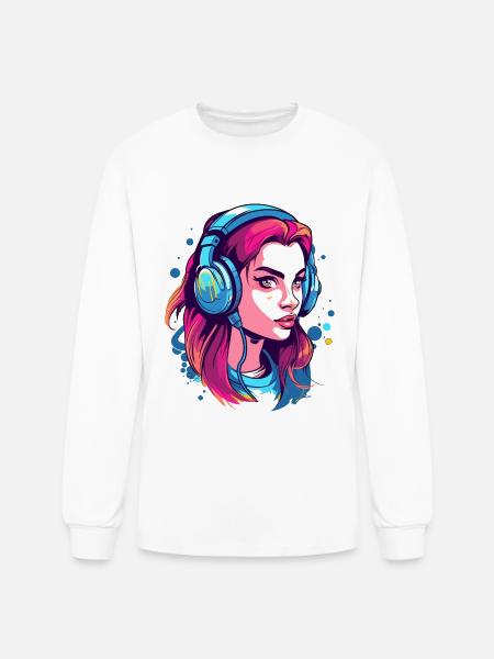 Gamer Girl - Men's Long Sleeve T-Shirt - white