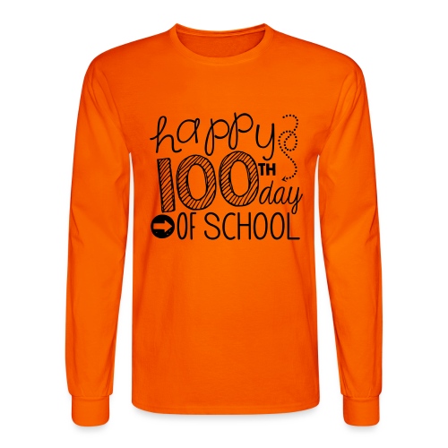 Happy 100th Day of School Arrows Teacher T-shirt - Men's Long Sleeve T-Shirt