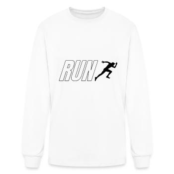 Run - Men's Long Sleeve T-Shirt - white - Front