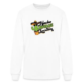 Nacho Average Secretary - secretary - Men's Long Sleeve T-Shirt - white - Front